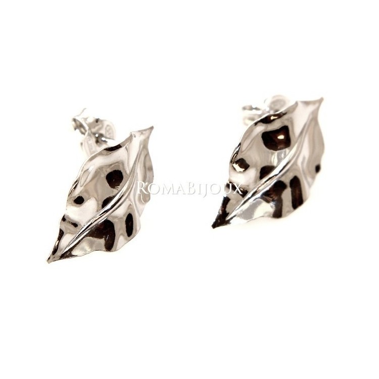 NLB|Gioielli donna in argento 925 realizzati in microfusione foglia argento