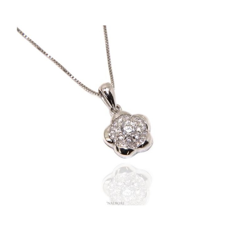 NLB|Silver 925: Necklace Venetian woman necklace with NALBORI flower pendant