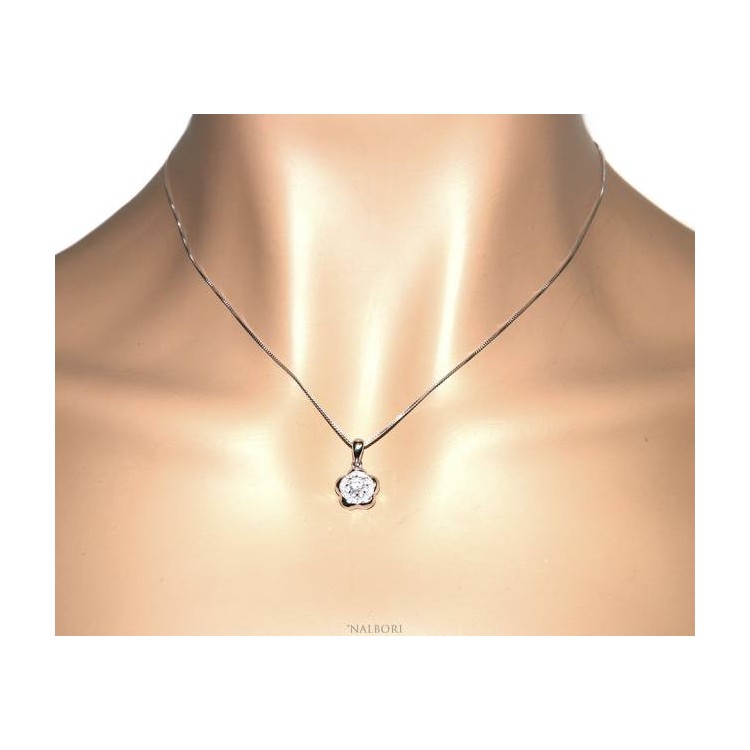 NLB|Argento 925 : Collana Collier donna veneziana con ciondolo fiore