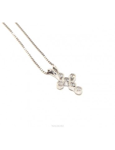 Collier woman or Venetian man necklace with small cross pendant NALBORI