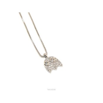 NLB|Collier woman Venetian necklace with zircon pavé phantasm pendant NALBORI