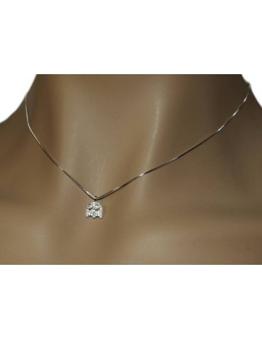 Collana Collier donna veneziana con ciondolo fantasmino pavè di zirconi NALBORI