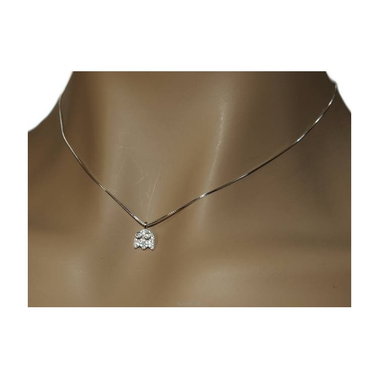 NLB|Collier woman Venetian necklace with zircon pavé phantasm pendant NALBORI