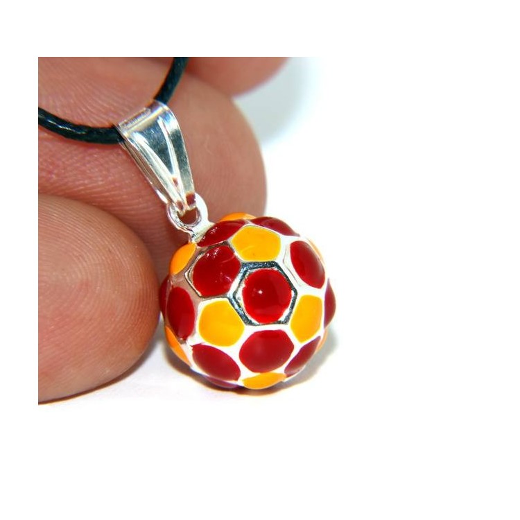 NLB|925: Pendant man ball woman Roma soccer football club ball Made in Italy