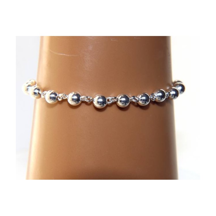 NALBORI bracelet silver 925 spheres 6 mm Marseillaise alternate