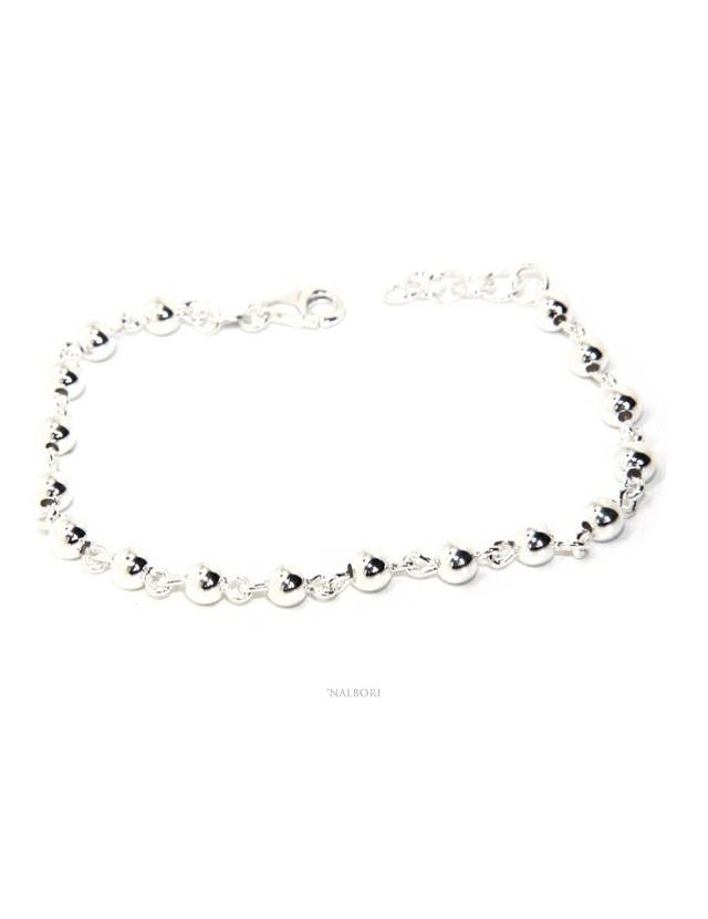 NALBORI bracciale argento 925 sfere 5 mm marsigliese alternate NALBORI bracciale argento 925 sfere 5 mm marsigliese alternate
