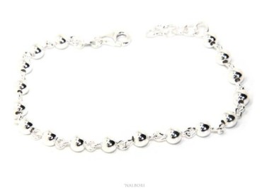 NALBORI silver bracelet 925 alternate 5 mm Marseille beads