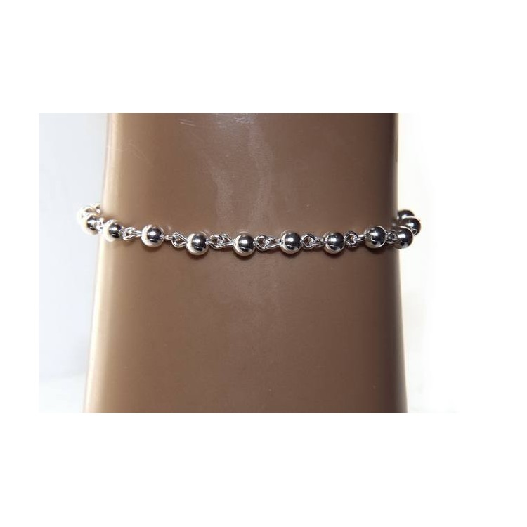 NALBORI silver bracelet 925 alternate 5 mm Marseille beads