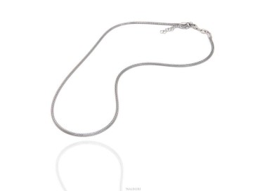 NALBORI fox tail necklace 925 sterling silver simple linear 43 + 5 cm man woman