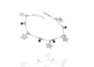 NALBORI Bracciale da donna in Argento 925 con ciondoli di stelle