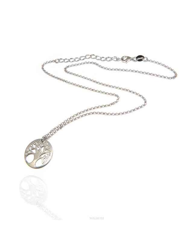 NALBORI collana Argento 925 girocollo rolo' con ciondolo medaglia albero della vita NALBORI collana Argento 925 girocollo rolo' con ciondolo medaglia albero della vita
