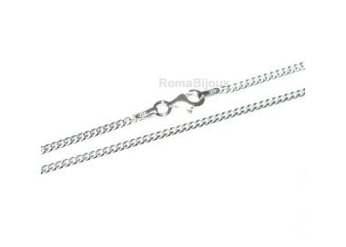 NLB|ARGENTO 925 : Girocollo collana o bracciale uomo donna grumetta 2,00 mm  chiara sbiancata