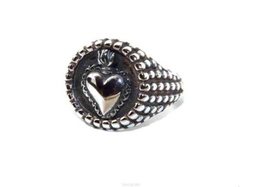 NALBORI Ring Silver 925 for man or woman with a shield of a sacred heart