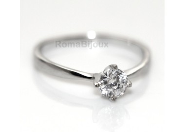 NLB|925 Rhodium: Solitaire with zircon 5mm brilliant cut