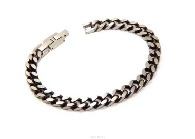 NALBORI Dark diamond-embellished steel bracelet
