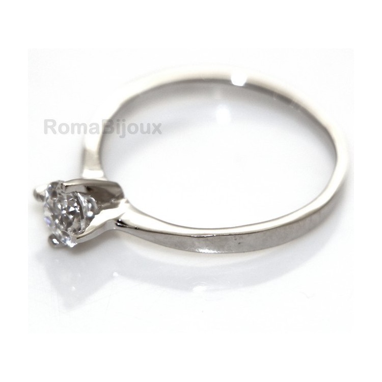 NLB|925 Rhodium: Solitaire with zircon 5mm brilliant cut