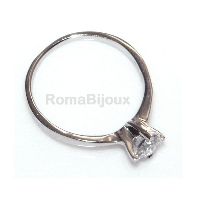 NLB|925 Rhodium: Solitaire with zircon 5mm brilliant cut