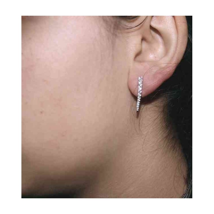 NLB|Orecchini tennis argento 925 tennis gradazione curvi con zirconi bianchi - N132974 - NALBORI