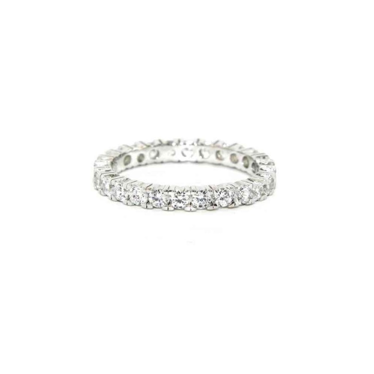 NLB|anello eternity argento 925 zirconi bianchi 2,5 mm