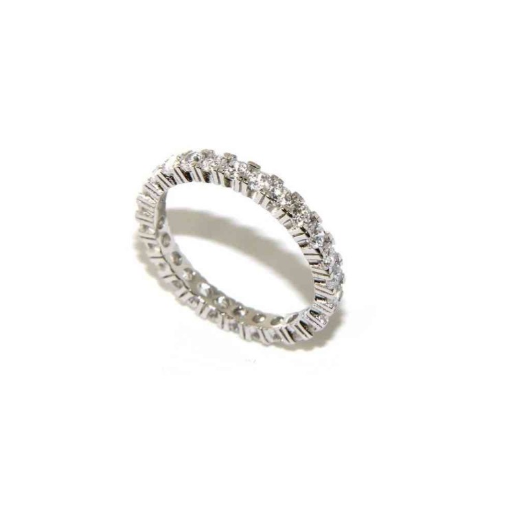 NLB|anello eternity argento 925 zirconi bianchi 2,5 mm