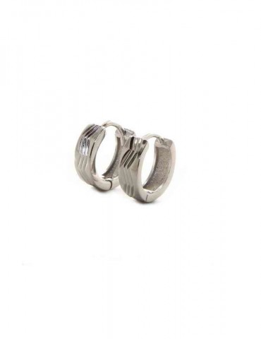 orecchini argento 925 scattino uomo e donna zig zag 12mm (1 paio)