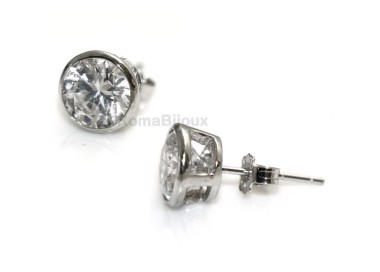 NLB|Silver 925: earrings male micro chives 7 mm cubic zirconia