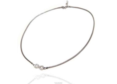 NALBORI necklace 925 silver infinite zircon fox tail