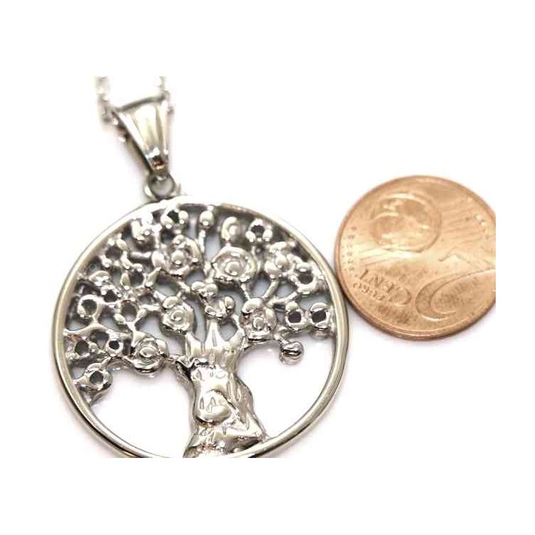 NLB|Steel: Exclusive necklace rolo fot woman or man casting medal pendant Family Tree