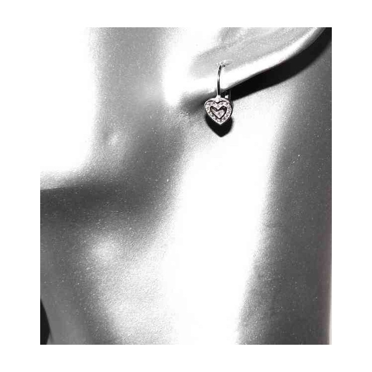 NLB|Small heart shaped 925 silver earrings