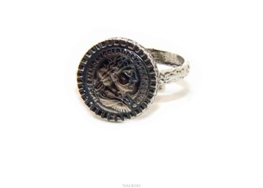 NLB|Ring Silver 925 for man or woman adjustable shield ancient coin