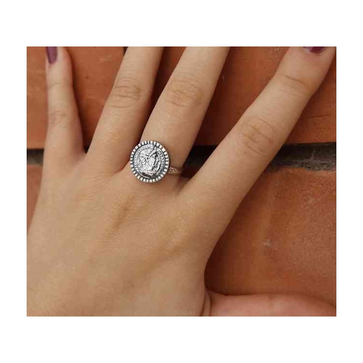 NLB|Ring Silver 925 for man or woman adjustable shield ancient coin