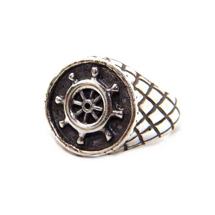 NALBORI Ring Silver 925 chevalier shield adjustable helm