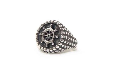 NALBORI Ring Silver 925 chevalier shield adjustable helm