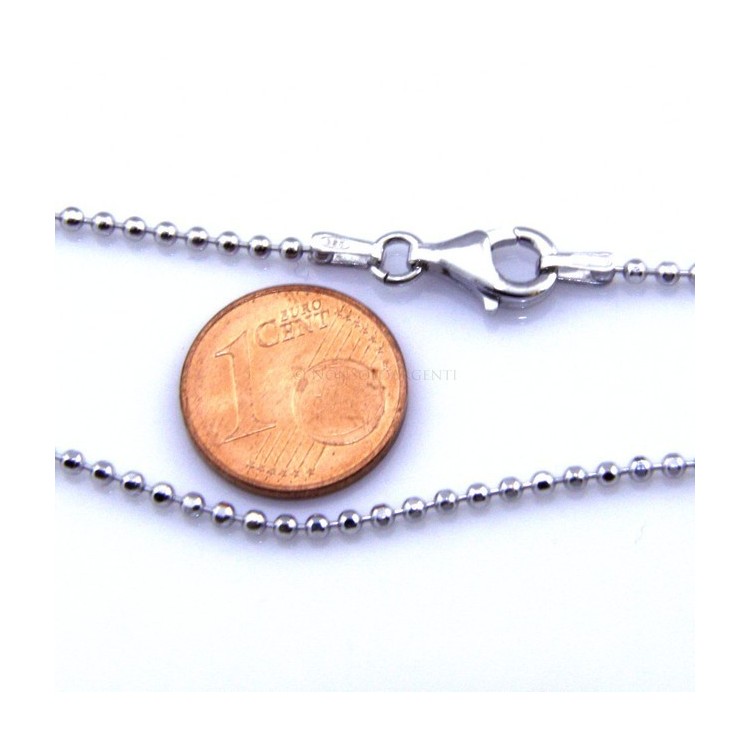 NLB|SILVER 925: Choker necklace dots balls balls balls diamond various lengths from 1.8 mm