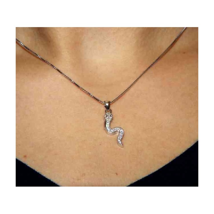 NALBORI 925 silver necklace with snake