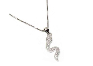 NALBORI 925 silver necklace with snake