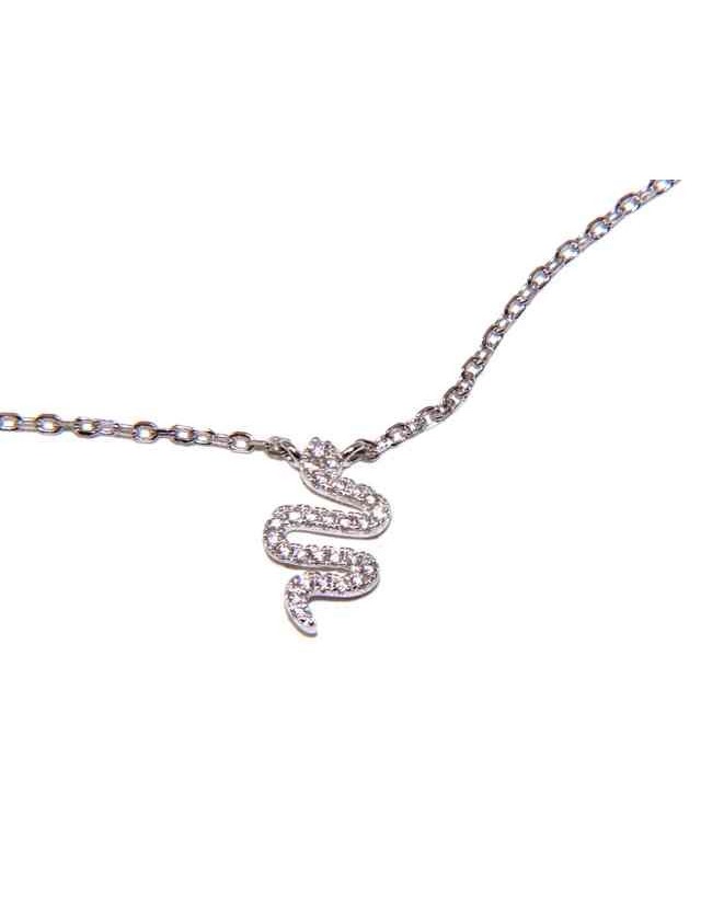 NALBORI collana forzatina argento 925 con centrale serpente NALBORI collana forzatina argento 925 con centrale serpente