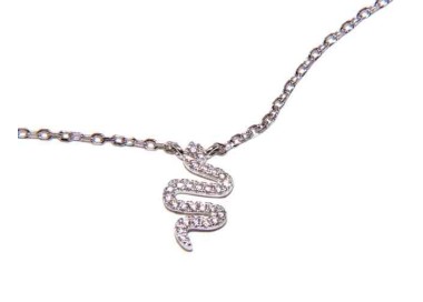NALBORI collana forzatina argento 925 con centrale serpente