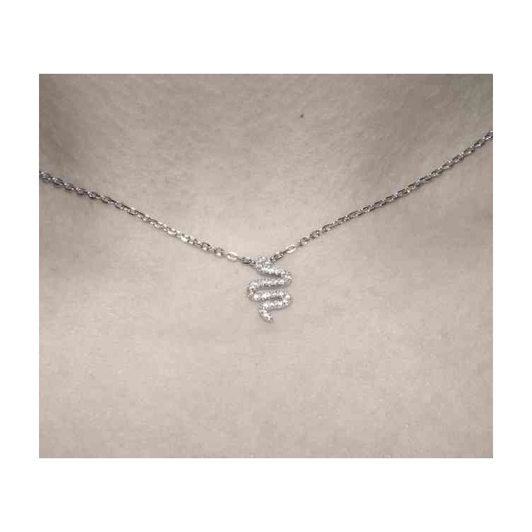 NALBORI collana forzatina argento 925 con centrale serpente