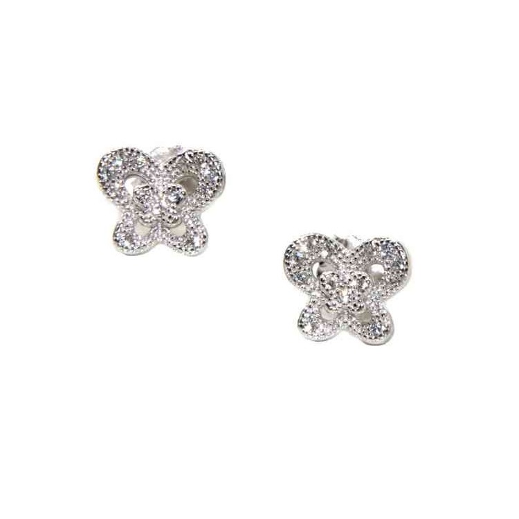 NALBORI orecchini argento 925 farfalla zirconi