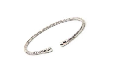 NALBORI Cable open rigid bracelet with knob
