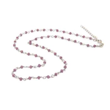 NALBORI Collana linea marsigliesi Argento 925 Con cristallo ametista light 50 cm