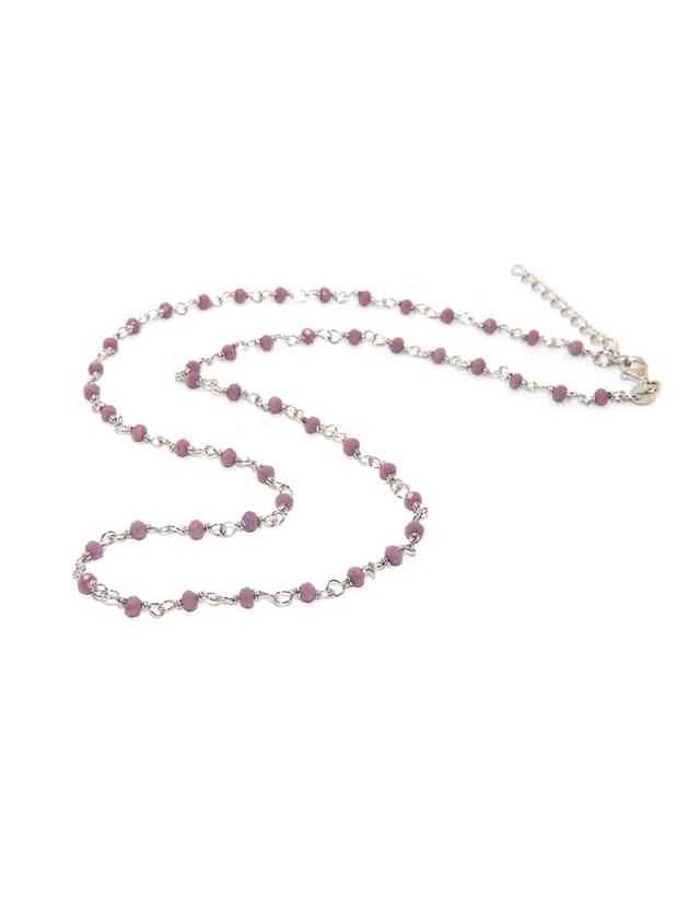 NALBORI Collana linea marsigliesi Argento 925 Con cristallo ametista light 50 cm NALBORI Collana linea marsigliesi Argento 925 Con cristallo ametista light 50 cm