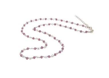 NALBORI Collana linea marsigliesi Argento 925 Con cristallo ametista light 50 cm