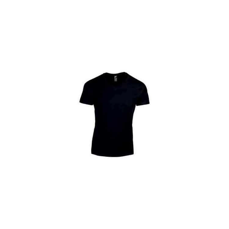 NALBORI Black V-neck sweater with print on the back 100% cotton