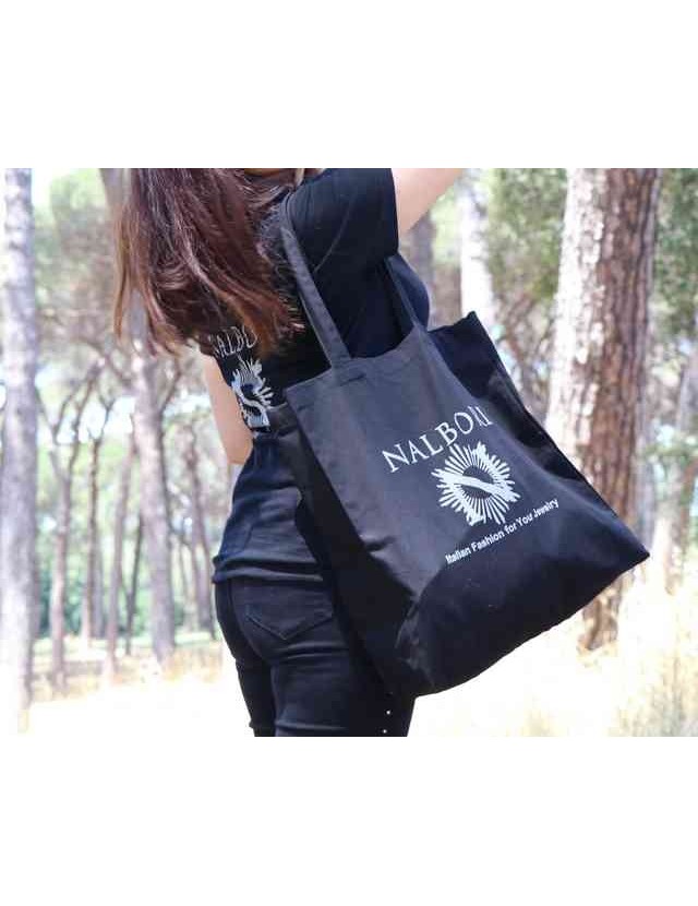 NALBORI cotton t-shirt black + shopper jumbo NALBORI cotton t-shirt black + shopper jumbo