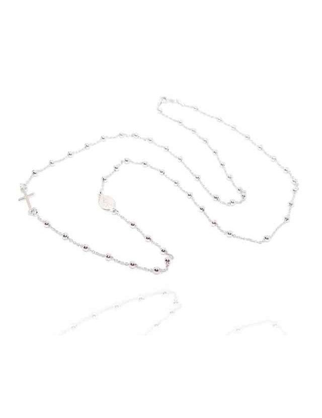 NALBORI collana rosario lunga 70 cm in Argento 925 con palline da 3 mm NALBORI collana rosario lunga 70 cm in Argento 925 con palline da 3 mm