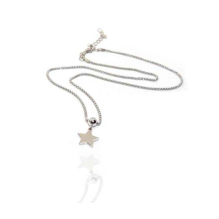 NALBORI 925 silver woman popcorn necklace with star pendant