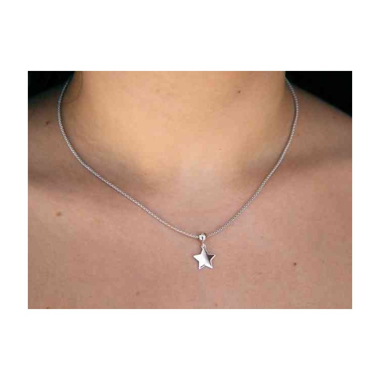 NALBORI 925 silver woman popcorn necklace with star pendant