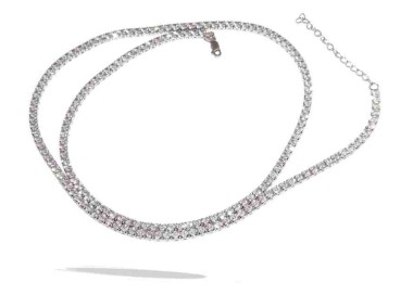 Nalbori | collana tennis argento 925 con zirconi lunga